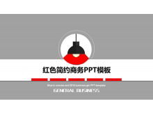 Kırmızı ve gri dinamik kişiselleştirilmiş iş slayt şablonu