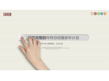 Özlü dinamik jest arka planlı Yeni Yıl çalışma planı PPT şablonu