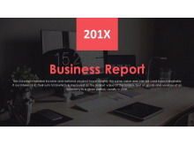 Modèle PowerPoint de entreprise plate noire européenne et américaine