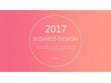 Template PPT gaya IOS pink datar