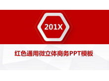 Szablon raportu biznesowego PPT w stylu czerwonego mikrosomu