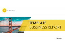 Świeży i zwięzły szablon PPT tła mostu