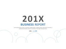 Modèle PPT de fond de cercle bleu élégant