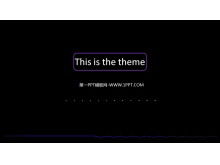 Modelo de PPT empresarial preto simples de atmosfera calma e legal