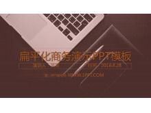 Dynamiczny płaski szablon prezentacji biznesowej PPT