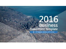 Modelo de slide de negócios de plano de fundo de arquitetura de cidade costeira