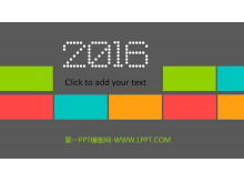 Modello PPT di colore moda