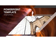 Modèle PPT de bâtiment ancien de fond jaune