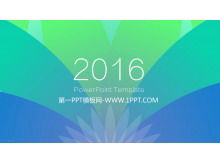 Plantilla de diapositiva verde fresca y hermosa