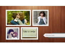 Template PPT latar belakang kayu