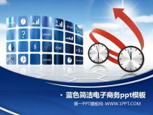 Template ppt e-niaga biru