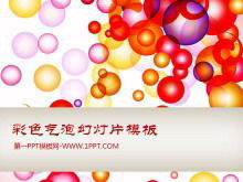 Template PPT seni dan mode dengan latar belakang gelembung yang indah