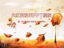 秋のテーマ秋の漫画のPowerPointテンプレートのダウンロード