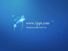 Biru ringkas, sederhana, dan desain seni emosional, unduh template PPT