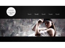 Descarga de plantilla de presentación de diapositivas de personajes geniales negros