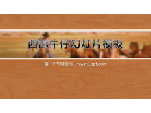 Modello di diapositiva della personalità del cowboy occidentale