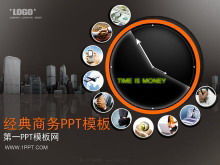 Plantilla de PowerPoint de negocios clásicos negros descarga gratuita