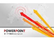 Изысканный шаблон бизнес-стрелка PPT