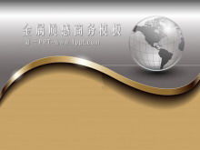 Plantilla de PowerPoint - negocio con textura de metal noble