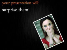 Download do modelo de slide surpresa negra