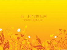 ゴールデンパターンの背景アートPowerPointテンプレートのダウンロード