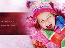 Pink cute kids slideshow template download