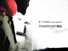 Atrament Jiangnan chiński styl szablon PPT do pobrania