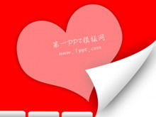 Descărcare șablon PPT dragoste de fundal de dragoste roșie