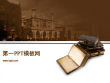 Téléchargement du modèle PPT de style classique marron