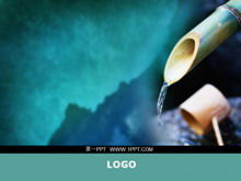 رائعة الخيزران الخيزران أنبوب PPT تحميل قالب