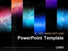 Téléchargement du modèle PPT de fond de carte du monde de mode