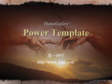 클래식 스타일 아트 페인팅 PPT 템플릿 다운로드