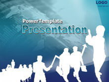 Download del modello PPT di sfondo di uomini d'affari