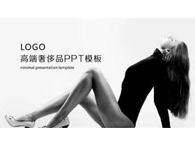 Europejski i amerykański model tła odzieży luksusowej biżuterii szablon motywu PPT