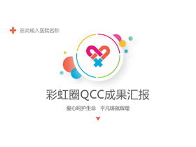 Hastane tıbbi kalite kontrol çemberi QCC sonuçları raporu PPT şablonu