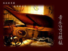 Download del modello PPT per la musica di sottofondo per pianoforte