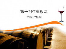 Semplice vino rosso sfondo download modello PPT