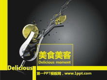 شخصية عصير الليمون تقديم الطعام باور بوينت تحميل قالب