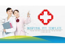 Green Micro dreidimensionale Krankenhaus PPT Vorlage herunterladen