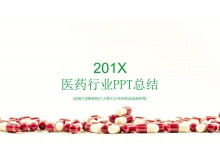 Template PPT ringkasan kerja industri farmasi yang hijau dan ringkas