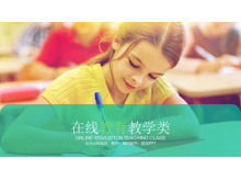 Zielona płaska sieć szablon edukacji online PPT