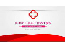 Lekarze szpitalni i pielęgniarki raport podsumowujący pracę szablon PPT