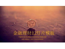 동전 배경으로 투자 및 재무 관리 PPT 템플릿