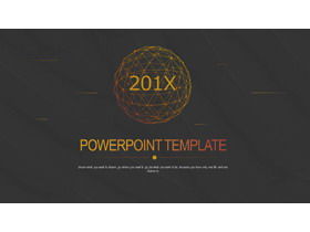 Exquisite gepunktete Linie Kugel Hintergrund Technologie Industrie PPT-Vorlage kostenloser Download