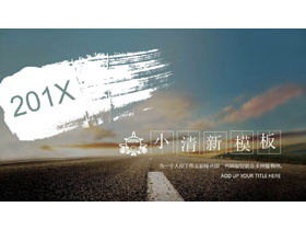 Zwięzły szablon PPT związany z ruchem drogowym w tle