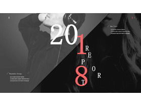 Black and white personality European and American music PPT template