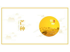 황금 시드 배경으로 망고 씨앗 태양 용어 소개 PPT 템플릿