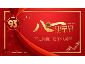 "Askeri Tarih öğrenmek, Vatanseverlik ve Orduyu Sevmek" Çin Halk Kurtuluş Ordusu 93. Yıldönümü PPT Şablonu