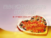 Szablon pokazu slajdów Happy Mother's Day do pobrania na tle ciasta