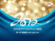 Persönlichkeit Blaues Jahr des Drachen Neujahr PowerPoint Template Download